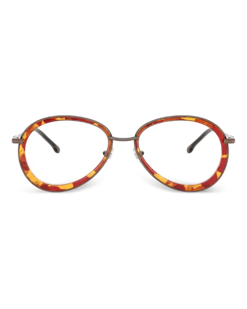 Diesel Runde Brille in Schildpattoptik - Rot Rot