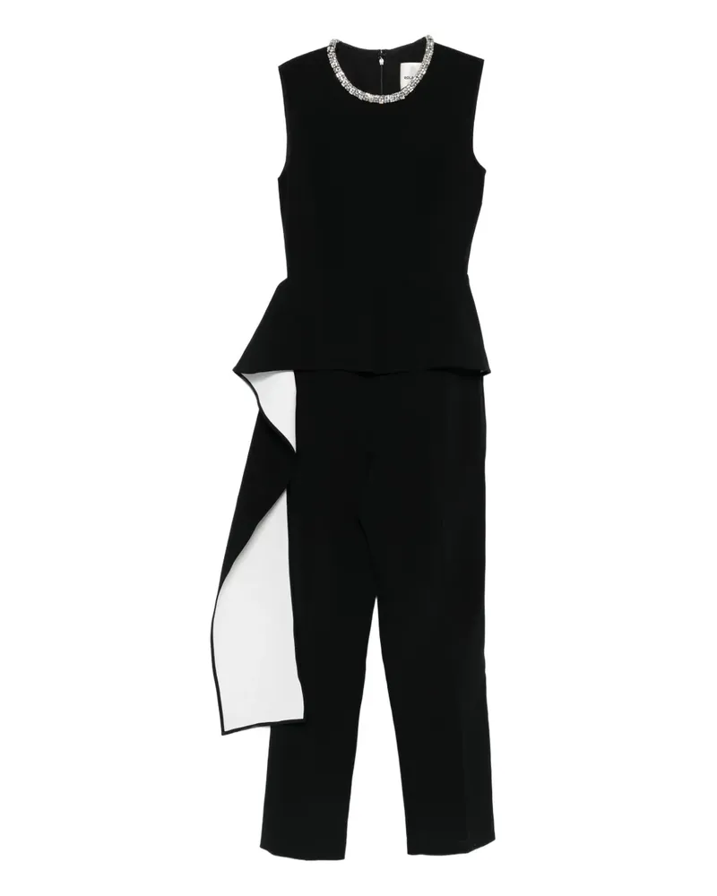 Roland Mouret Jumpsuit mit Schößchen - Schwarz Schwarz