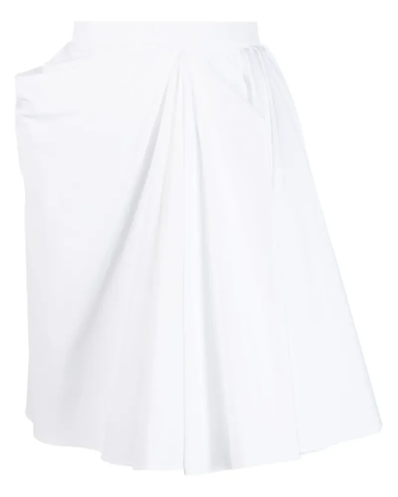 Alexander McQueen Drapierter Minirock - Weiß Weiß