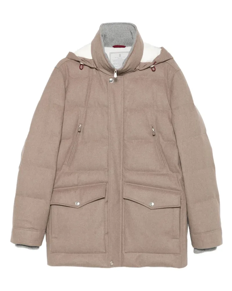 Brunello Cucinelli Gesteppte Kapuzenjacke - Nude Nude