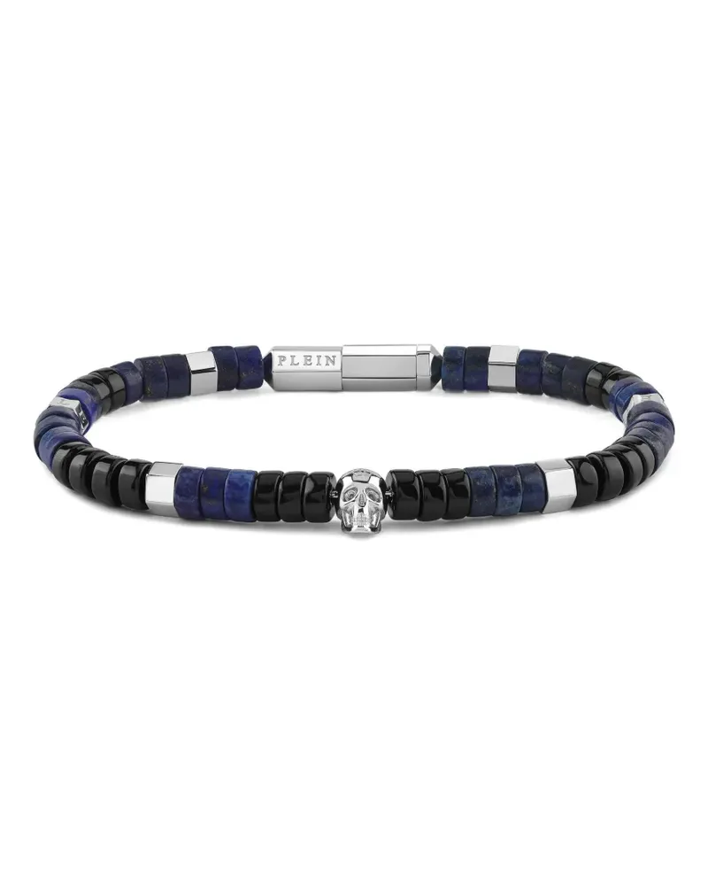 Philipp Plein beaded logo-detail bracelet - Silber Silber