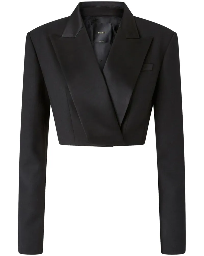Pinko Cropped-Blazer - Schwarz Schwarz