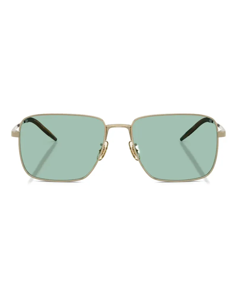 Oliver Peoples Welston square-frame titanium glasses - Gold Gold