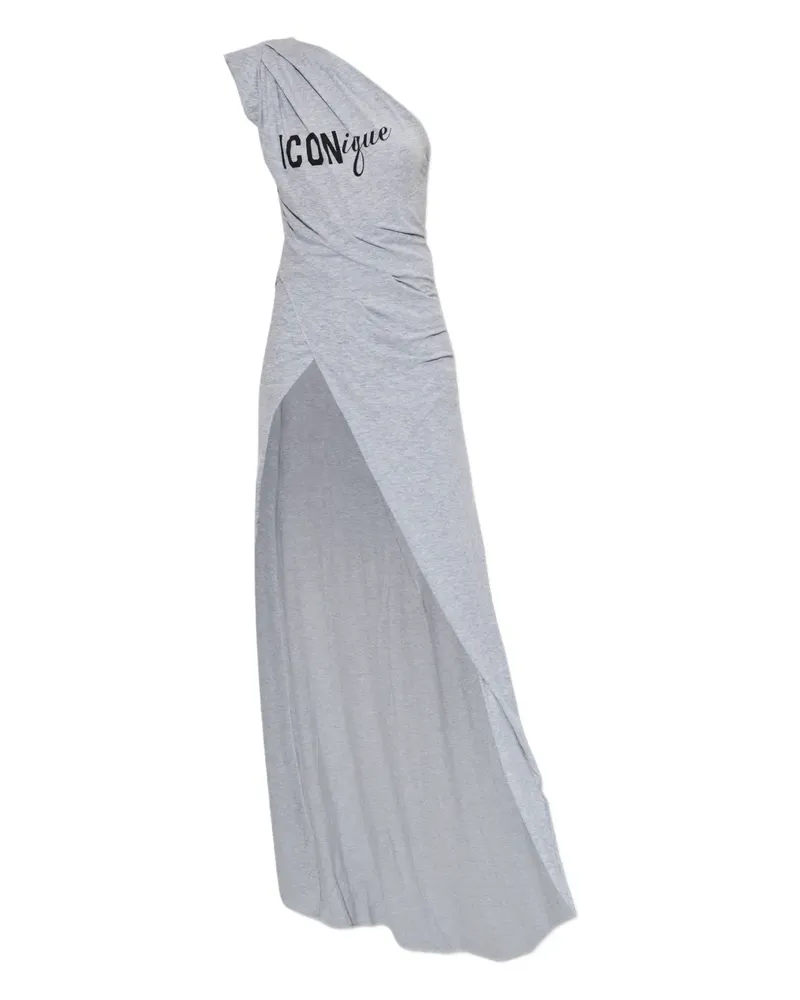 Dsquared2 One-Shoulder-Kleid mit Schlitz - Grau Grau