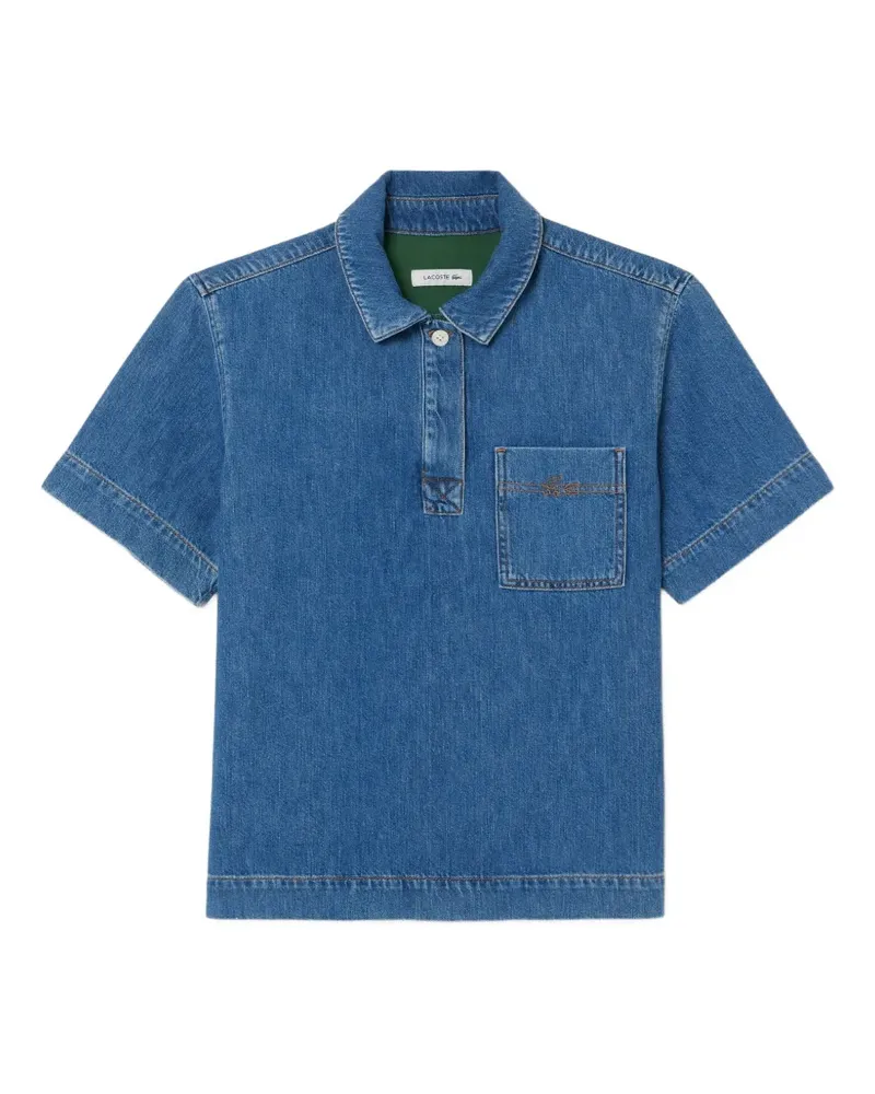 Lacoste Jeanshemd im Oversized-Look - Blau Blau