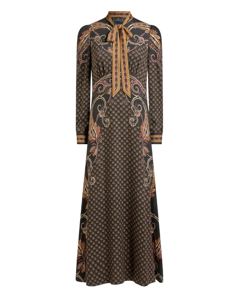 Etro Kleid mit Paisley-Print - Schwarz Schwarz
