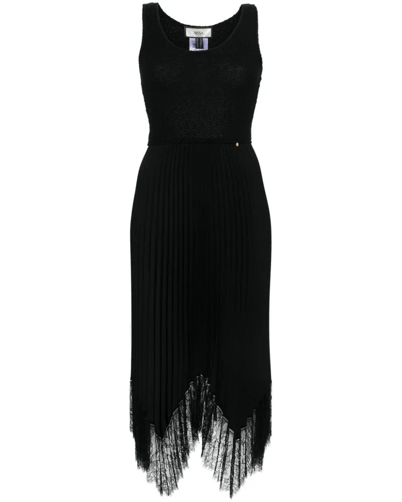 NISSA Midikleid mit Faltenrock - Schwarz Schwarz