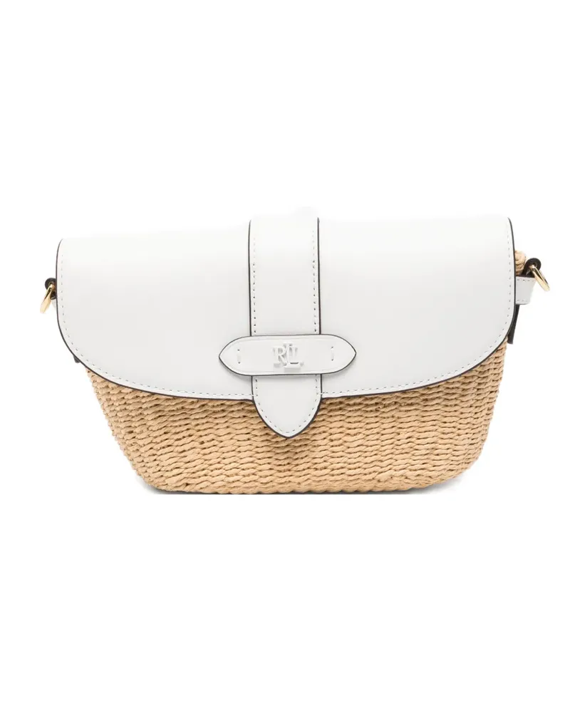 Ralph Lauren Lynden Schultertasche mit Applikation - Weiß Weiß