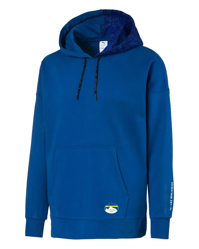 Puma x Les Benjamins Hoodie mit gemustertem Saum - Blau Blau