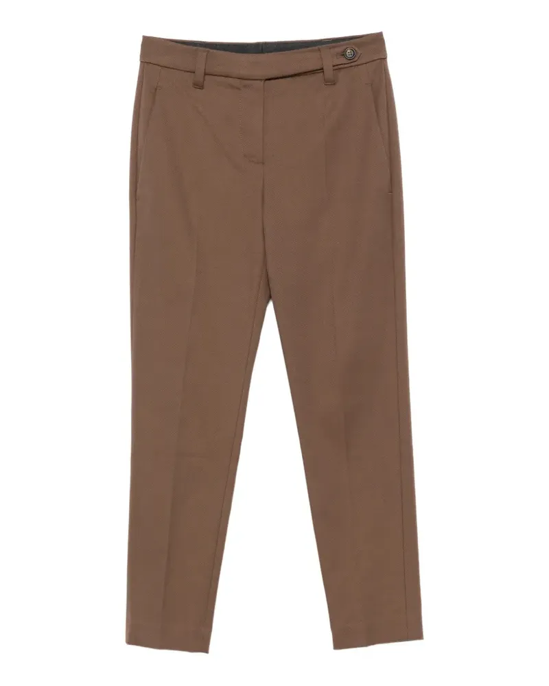 Brunello Cucinelli Cropped-Hose mit Gürtelschlaufen - Braun Braun