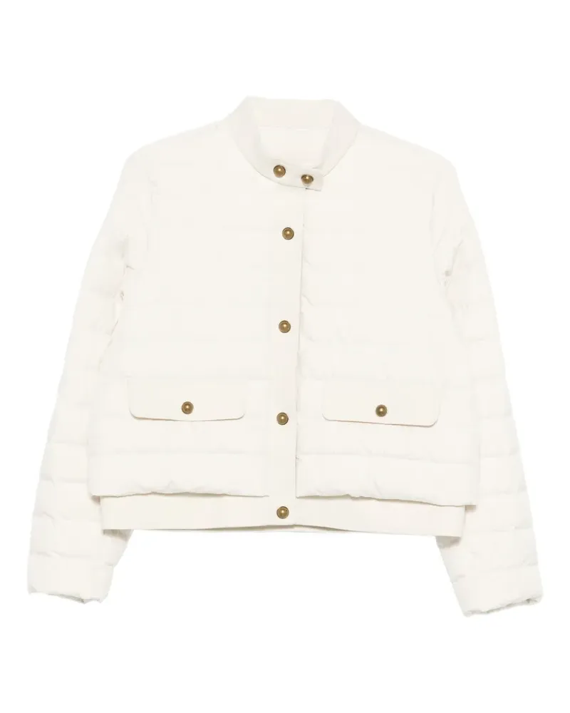 Moncler quilted button jacket - Nude Nude