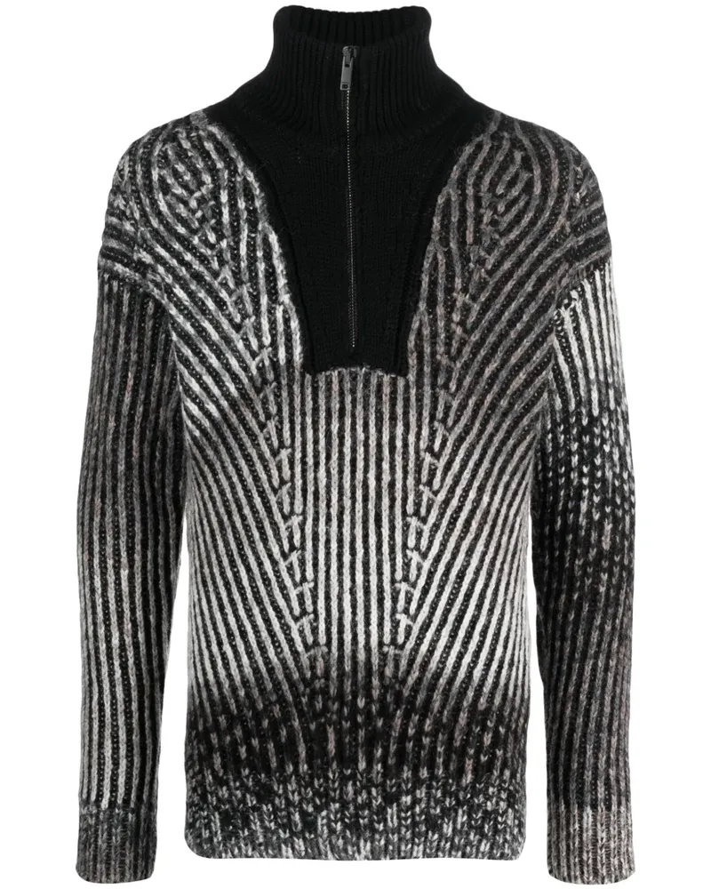Dondup Pullover mit Reißverschluss - Schwarz Schwarz