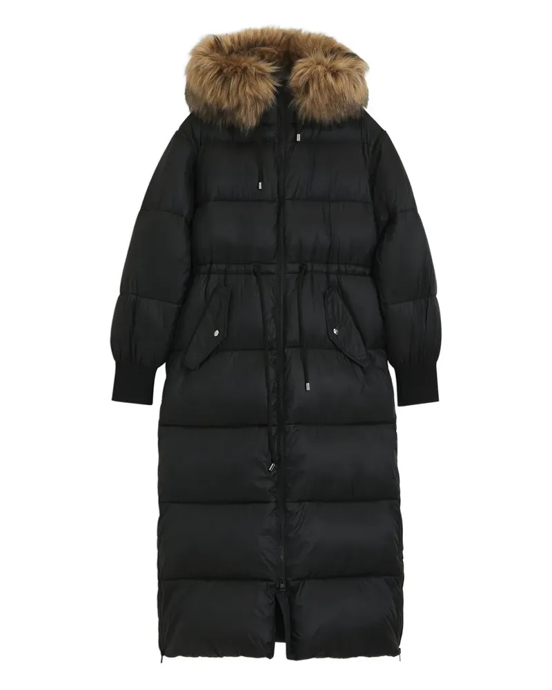 HUGO BOSS hooded coat - Schwarz Schwarz