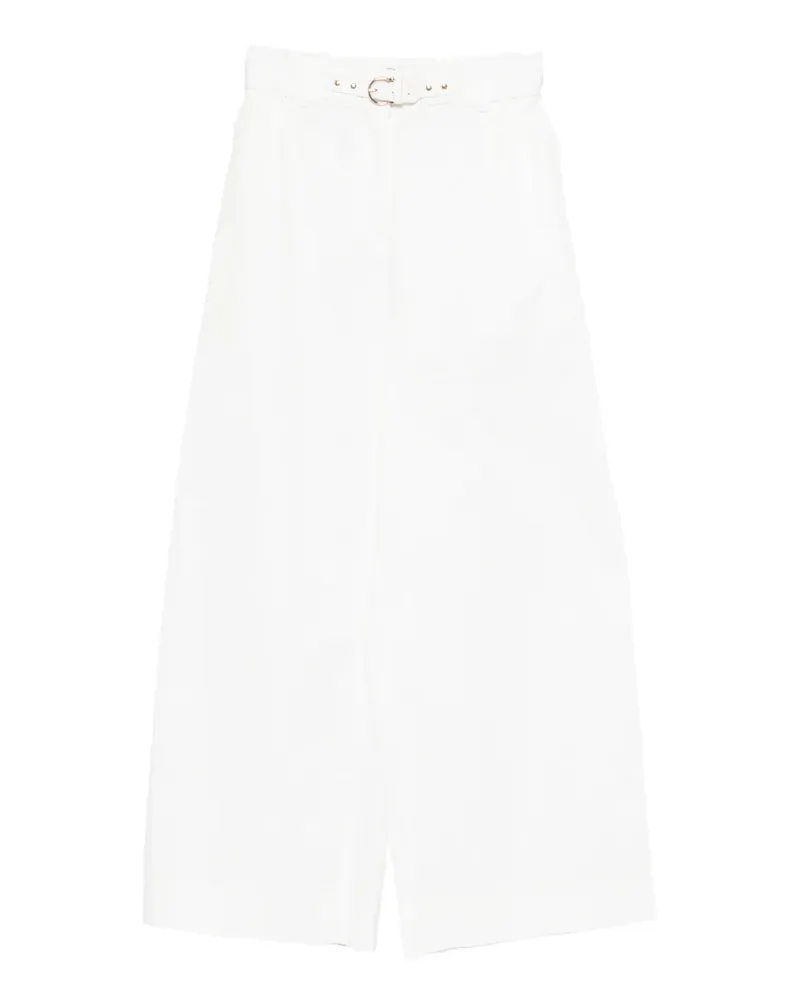 Maje Hose mit Gürtel - Weiß Weiß