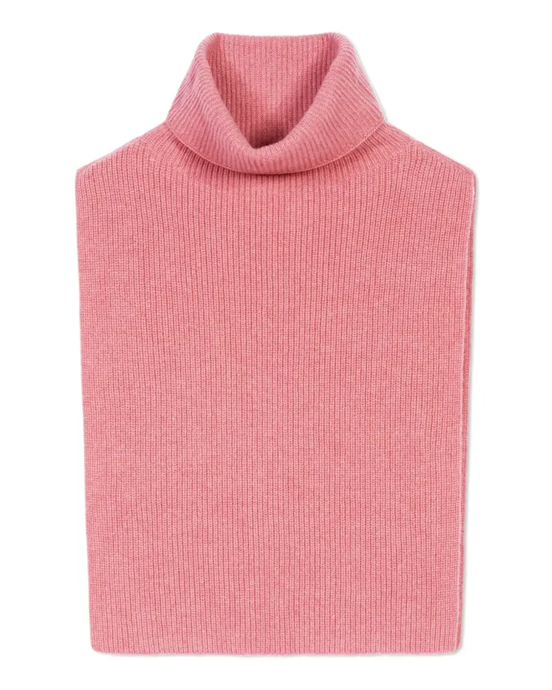 Eric Bompard turtleneck ribbed scarf - Rosa Rosa
