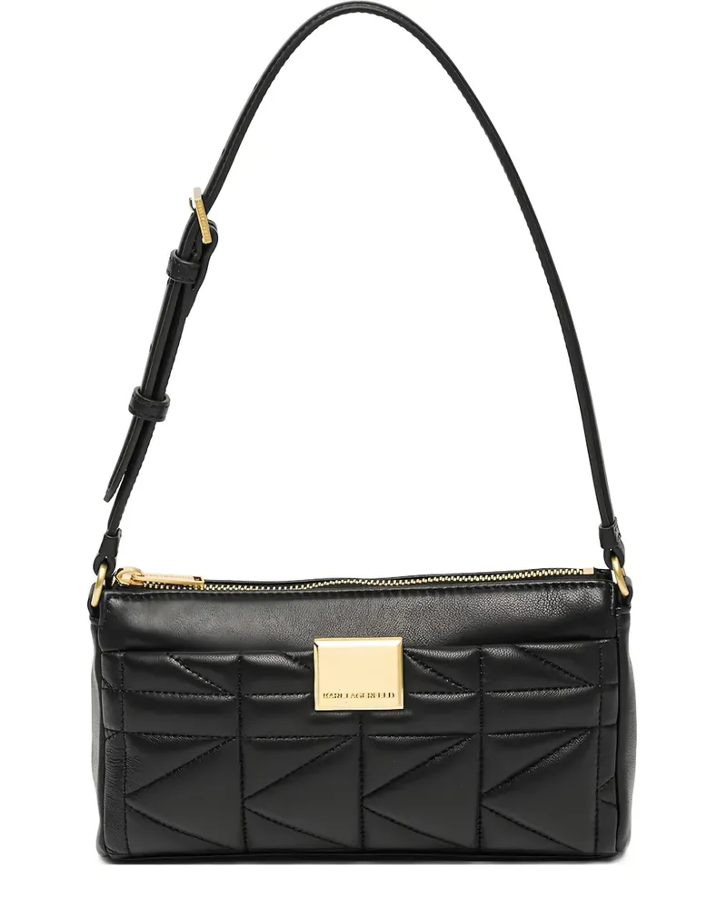 Karl Lagerfeld Gesteppte Schultertasche - Schwarz Schwarz