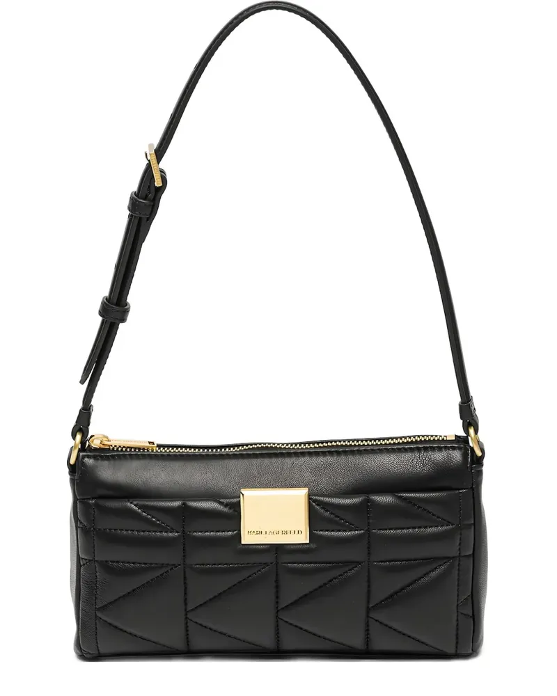 Karl Lagerfeld quilted logo shoulder bag - Schwarz Schwarz
