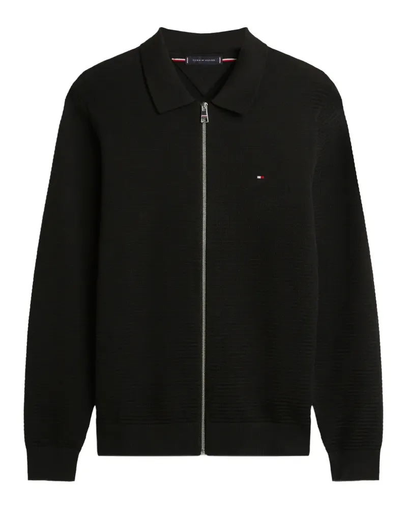 Tommy Hilfiger Texturierte Jacke mit Reißverschluss - Schwarz Schwarz