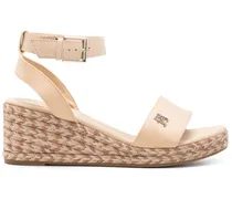 Espadrilles mit Logo-Schild 60mm - Nude