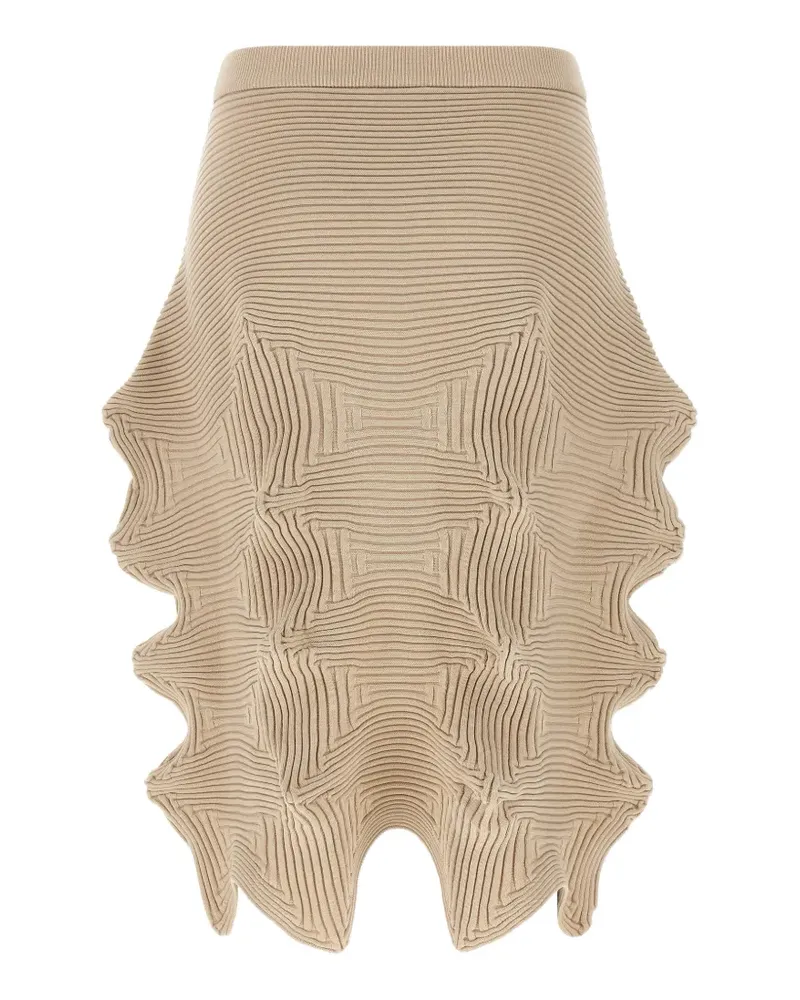 Issey Miyake Linkage asymmetrical skirt - Nude Nude