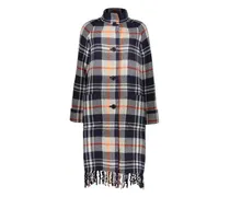 Karierter Mantel - Blau