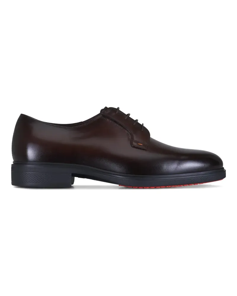 Santoni Easy Revlo leather Derby shoes - Braun Braun