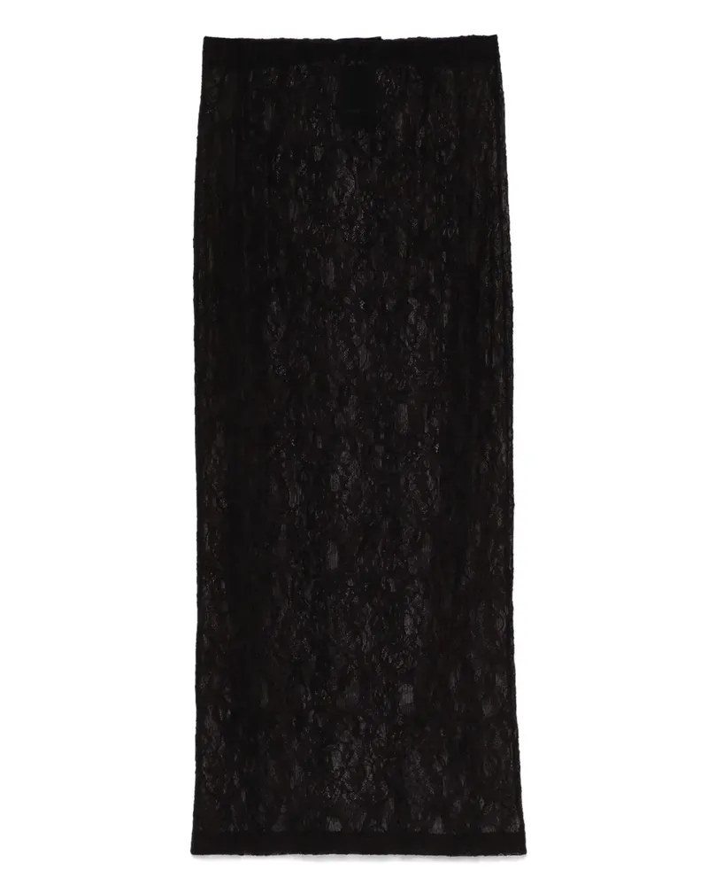 WARDROBE.NYC Midirock aus Spitze - Schwarz Schwarz