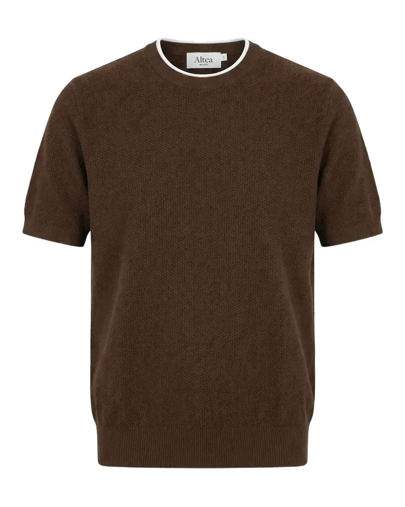 Altea textured ringer T-shirt - Braun Braun