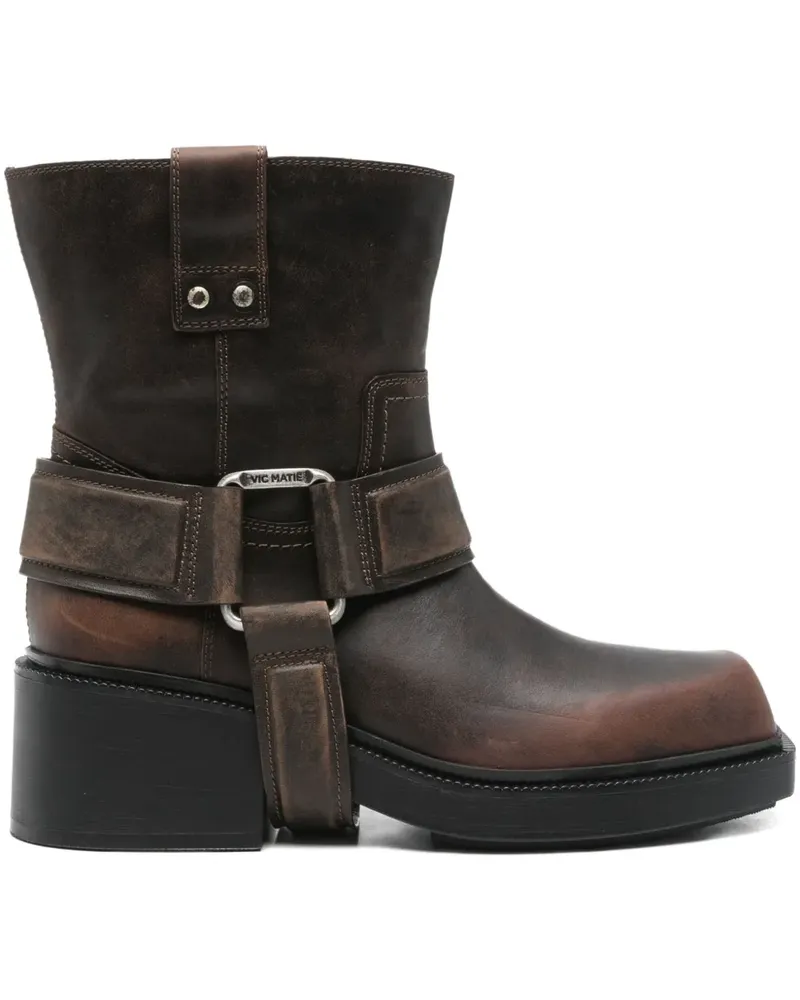 Vic Matié Stiefel mit Schnalle 60mm - Braun Braun