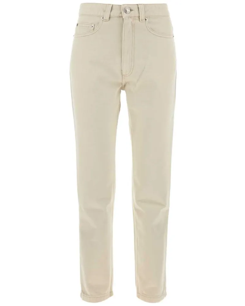 AMI Paris Jeans mit Logo-Patch - Nude Nude