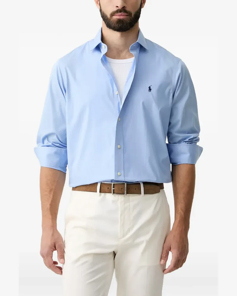 Ralph Lauren logo-embroidered long-sleeve shirt - Blau Blau