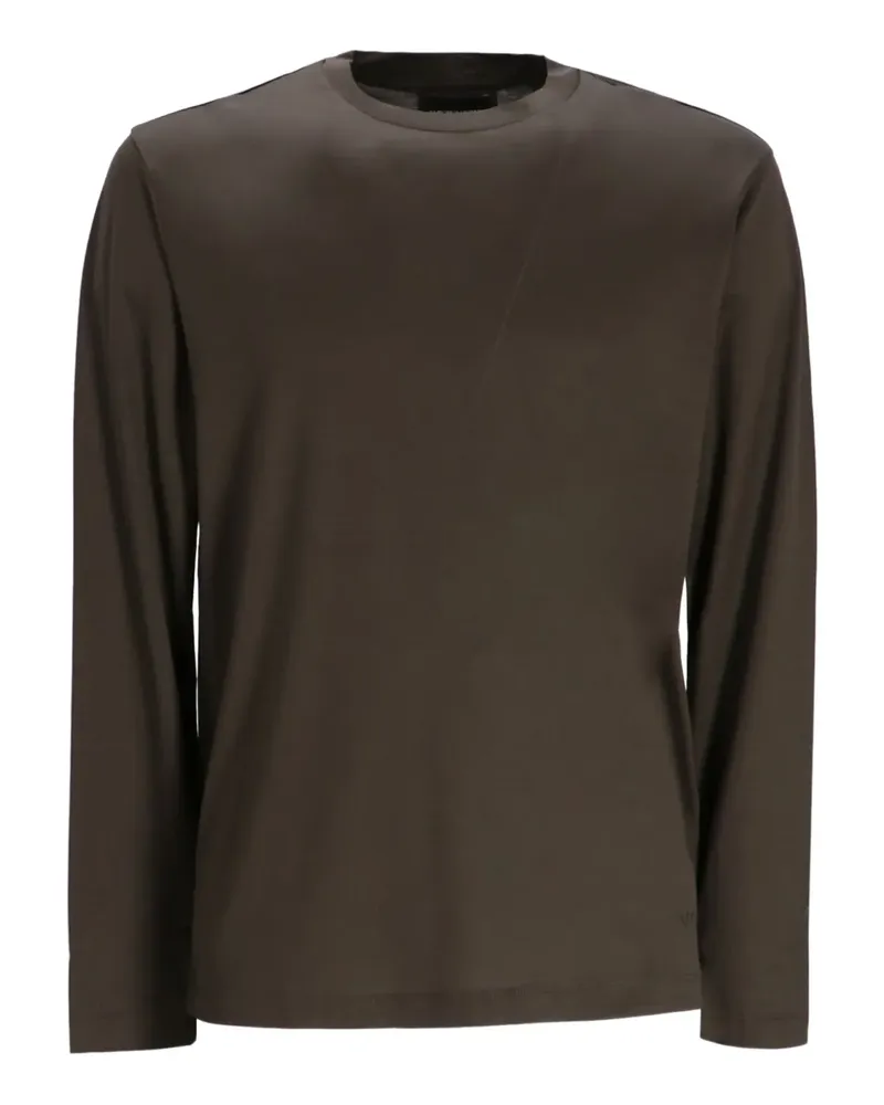 Emporio Armani Klassisches Langarmshirt - Braun Braun