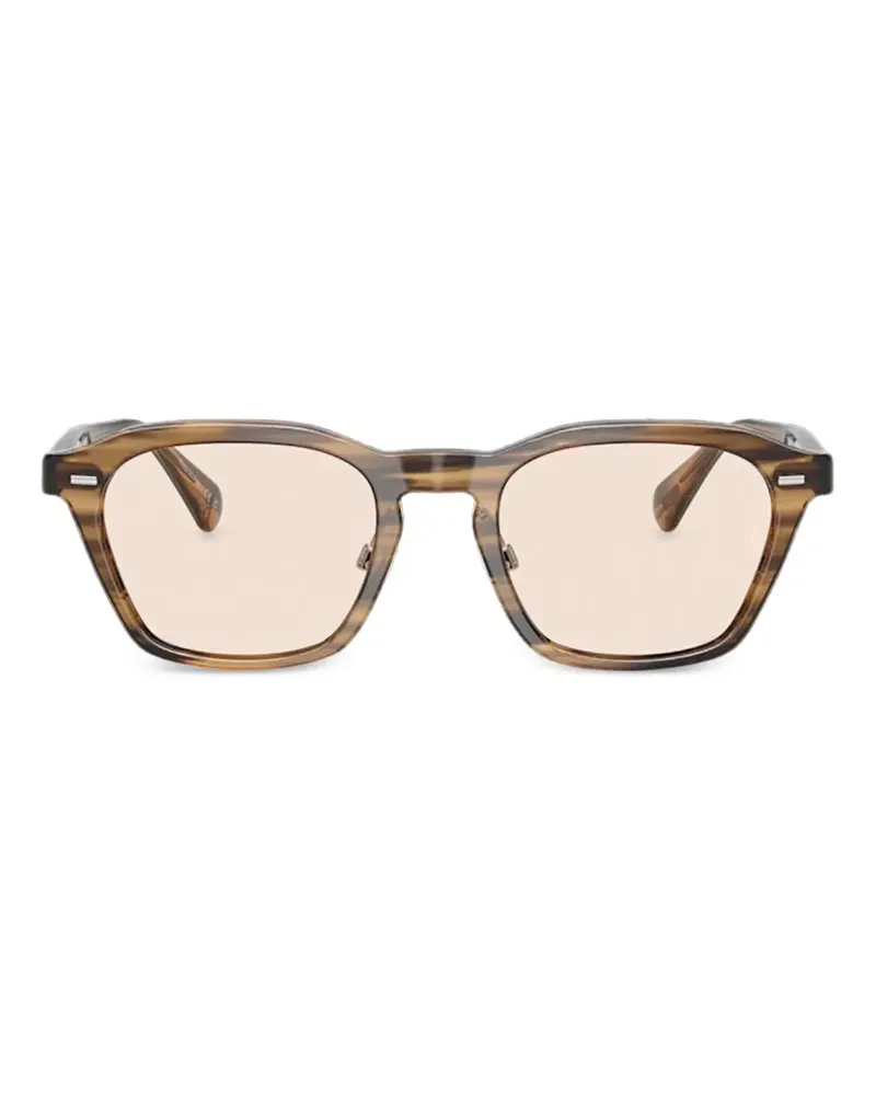 Oliver Peoples Sonnenbrille mit eckigem Gestell - Grün Grün