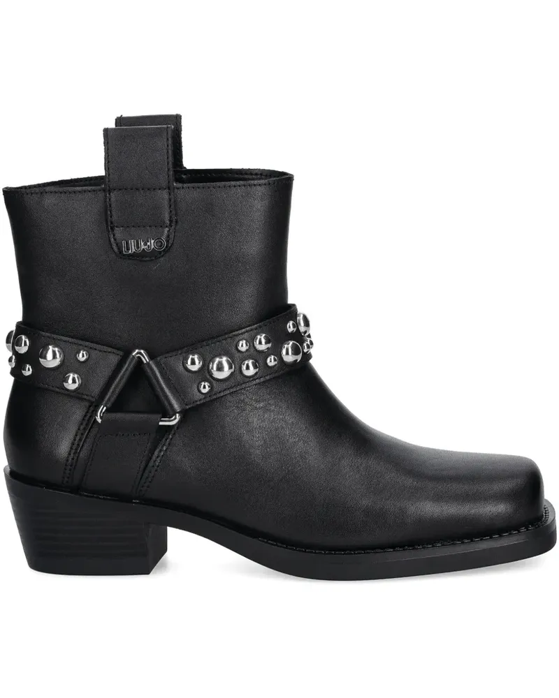 Liu Jo studded-strap boots - Schwarz Schwarz