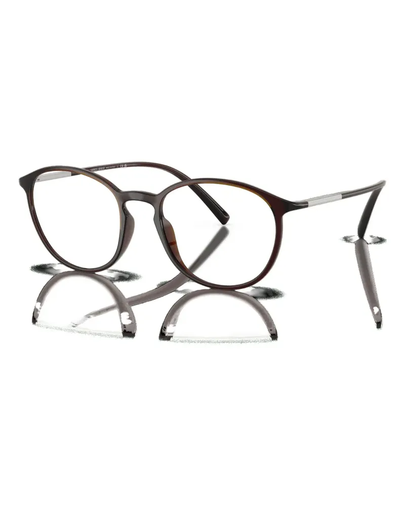 Giorgio Armani Brille mit rundem Gestell - Braun Braun