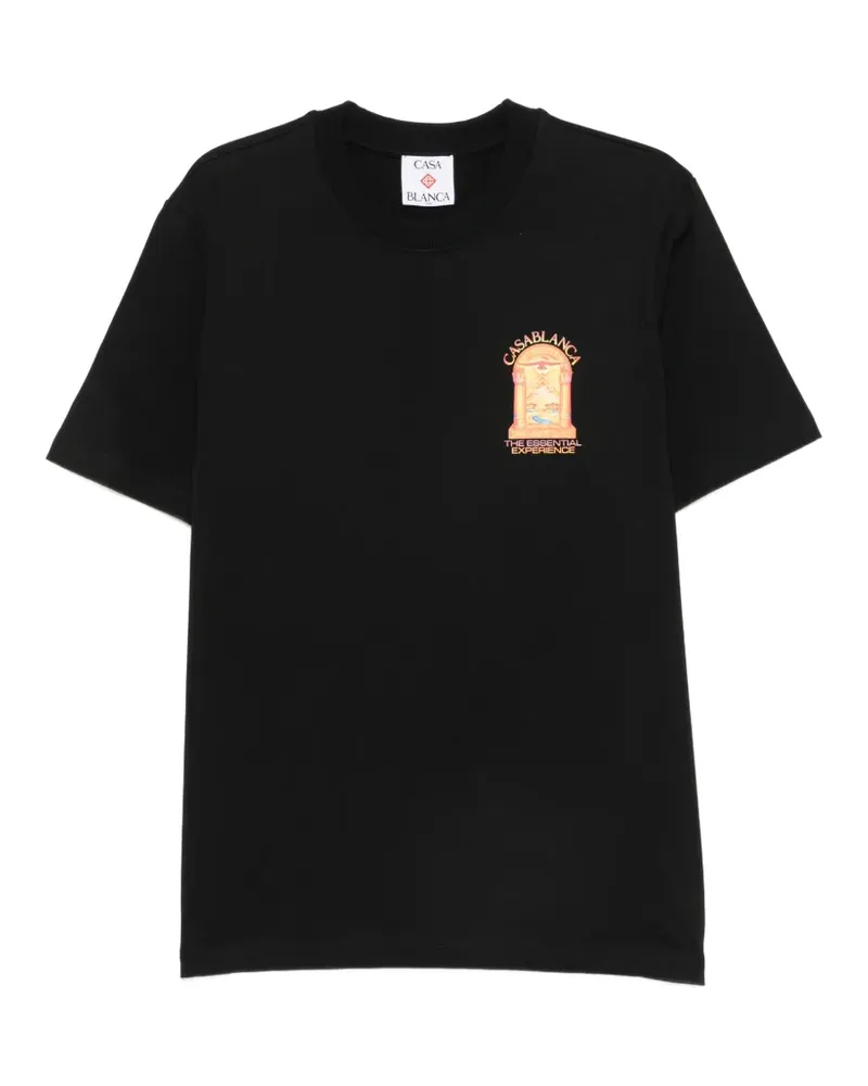 Casablanca Paris Hermons Mirage Arch T-Shirt mit Print - Schwarz Schwarz