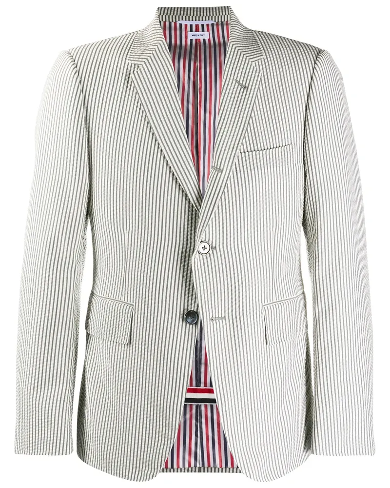 Thom Browne Gestreiftes Sakko - Grau Grau