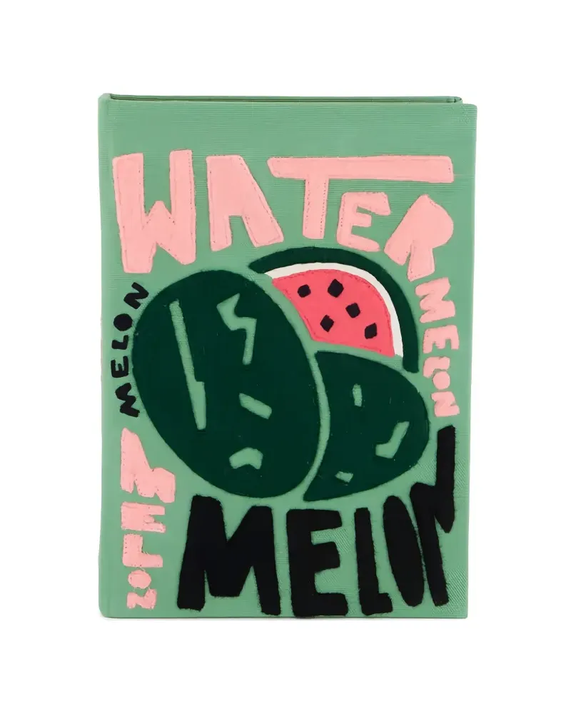Olympia Le-Tan x Fox & Velvet Watermelon Buch-Clutch - Grün Grün