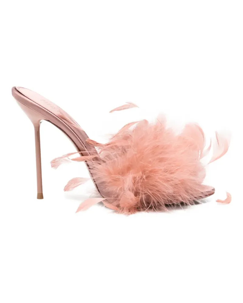 Paris Texas Lidia feather-embellished sandals - Rosa Rosa