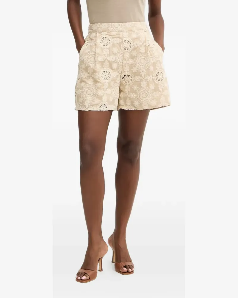 Fracomina Shorts mit Lochstickerei - Nude Nude
