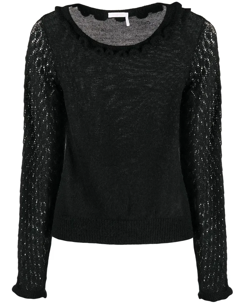 See by Chloé Fein gestricktes Top - Schwarz Schwarz