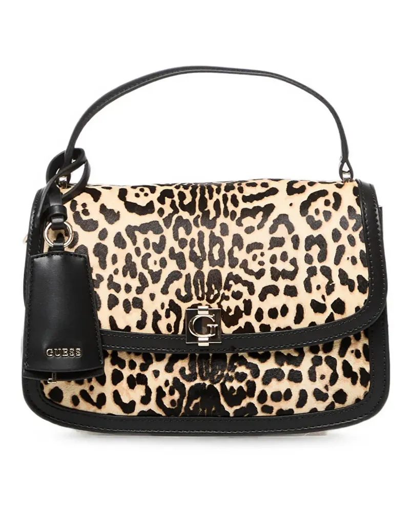 Guess Audrey leopard-print crossbody bag - Schwarz Schwarz