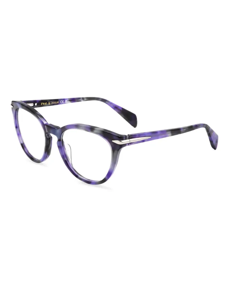 Rag & Bone Runde Brille in Schildpattoptik - Violett Violett