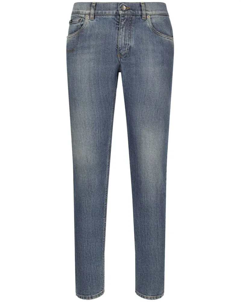 Dolce & Gabbana Jeans mit schmalem Bein Blau