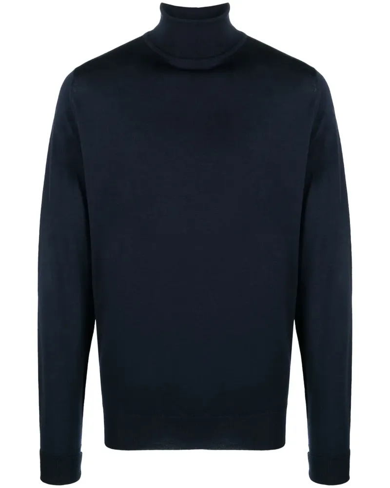John Smedley Rollkragenpullover aus Merinowolle - Blau Blau