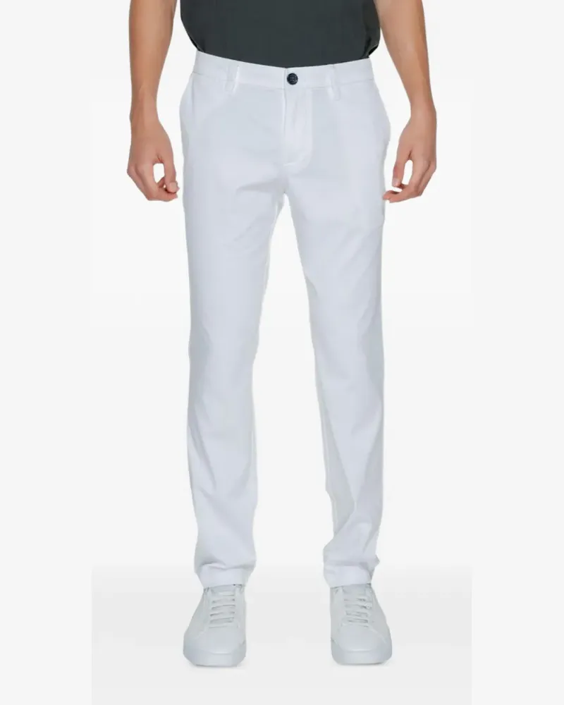 Armani Exchange slim-fit chino trousers - Weiß Weiß