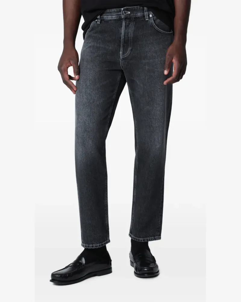 PT TORINO logo-patch washed jeans - Grau Grau
