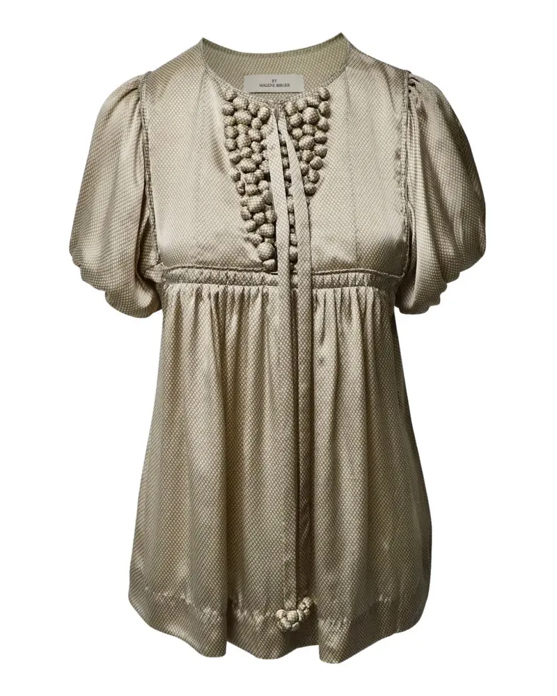 By Malene Birger puff-sleeved empire-line blouse - Gold Gold