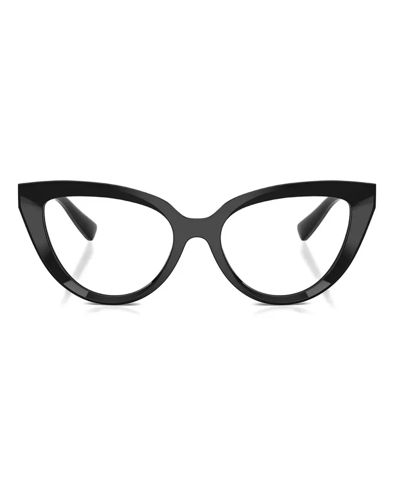 Dolce & Gabbana Brille im Cat-Eye-Design - Schwarz Schwarz