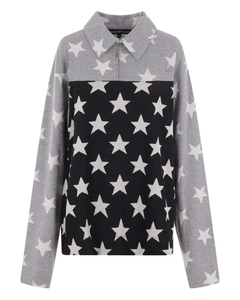 Reward If Found Poloshirt mit Stern-Print - Grau Grau